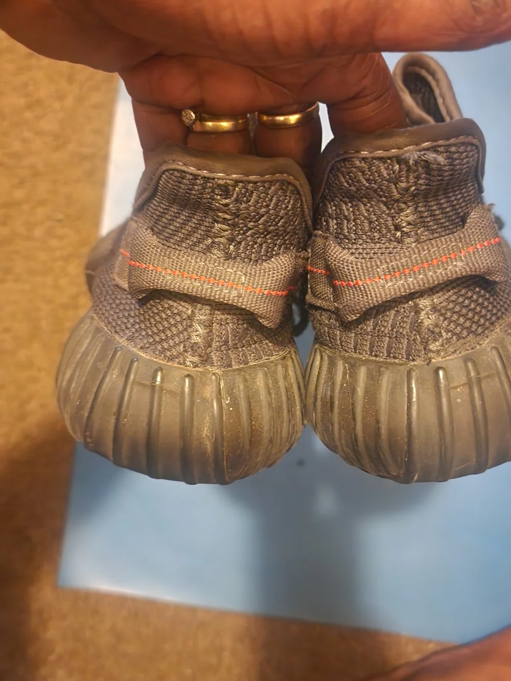 Yeezy Black Women Knit Athletic Sneakers Size 8.5